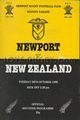Newport v New Zealand 1980 rugby  Programmes